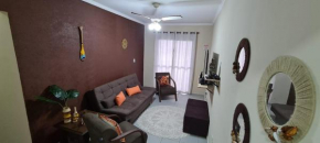 Apartamento com 2 quartos, Wi-Fi, 100m da praia e vaga de garagem coberta